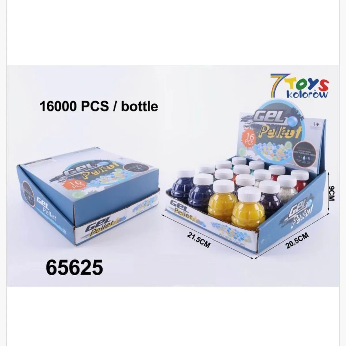Kulki Żelowe Wodne Pistolety 16000 szt. Butelka Mix Kolorów