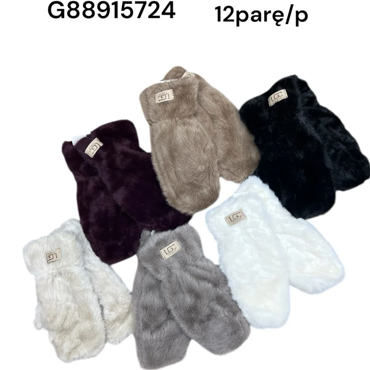 Rękawiczki Futrzane damskie GB88915724 12 par/pak