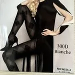 Rajstopy damskie 300D wzór rombowy Blanche NO WS35-4 XL