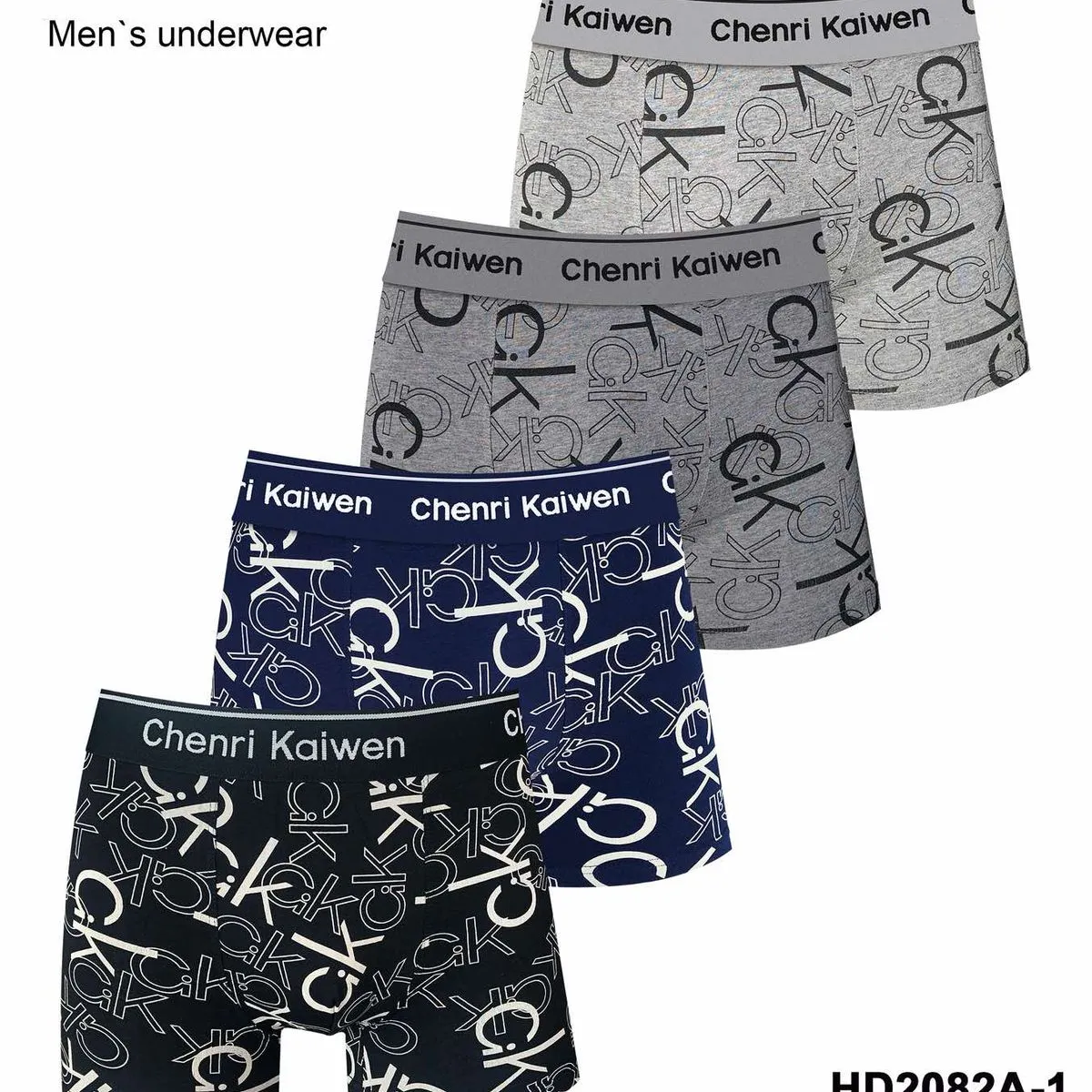 Bokserki męskie Chenri Kaiwen szare i granatowe XL-5XL