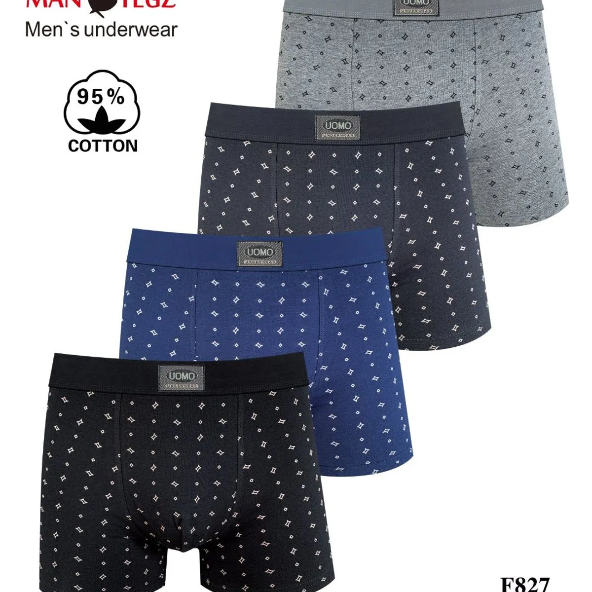 Bokserki męskie Man Tegz F827 M-L-XL-XXL 95% bawełna