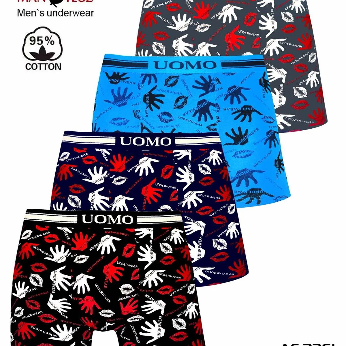 Bokserki męskie UOMO 95% bawełna L XL XXL XXXL AF2261