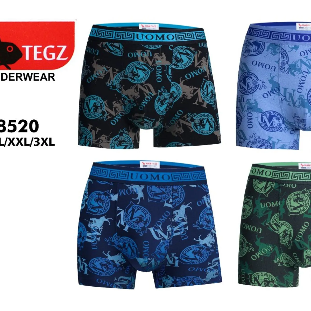 Bokserki męskie ManTeGz NO.8520 M/L/XL/XXL/3XL 4 szt