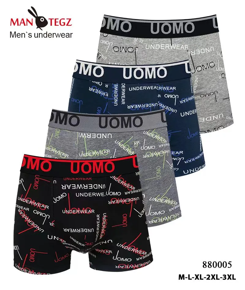Bokserki męskie UOMO 4 szt M-L-XL-XXL-3XL