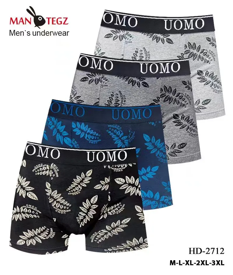 Bokserki męskie OMO 4 szt M-L-XL-XXL granat/szary/czarny