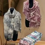 Szaliki damskie wzór paisley cashmere/poliester 12 szt