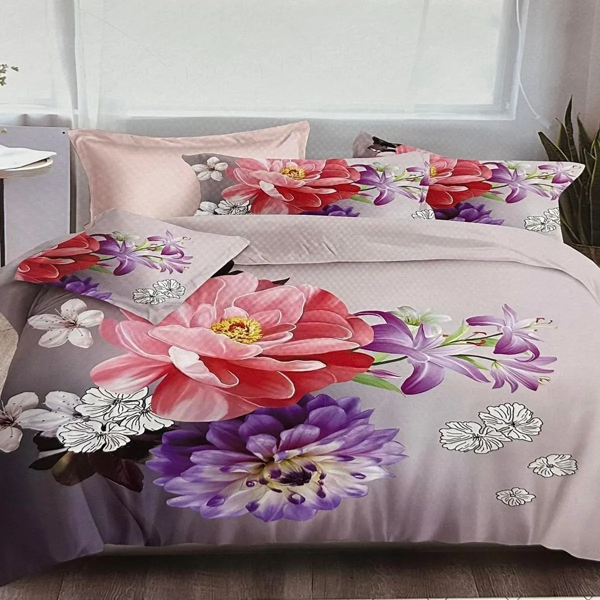 Komplet Pościel MILANO 5D Satyna Bawełna 4 CZ 160/200