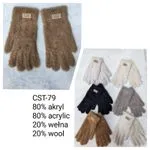 Rękawiczki damskie futrzane UGG 80% akryl 20% wełna CST-79