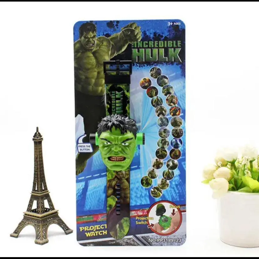 Zegarek zabawka Hulk dla dzieci zielony