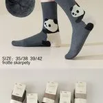 Skarpetki damskie frotte z pandą, rozmiar 35/38-39/42