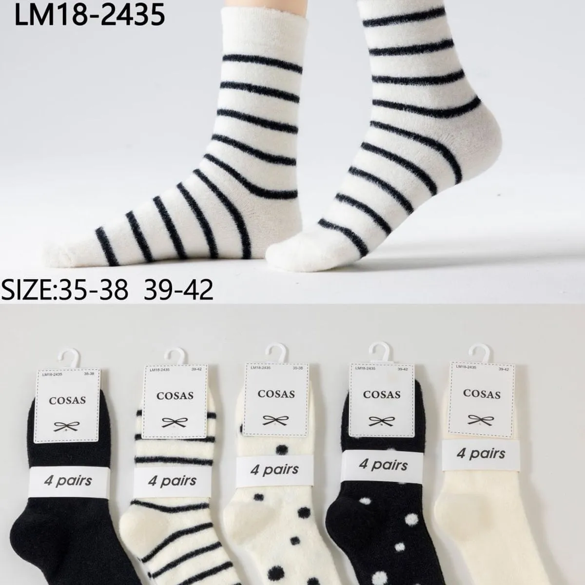 Skarpetki damskie COSASAS 4 pary LM18-2435 rozmiar 35-38/39-42