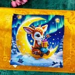 Poszewki 40x40 cm z reniferem i księżycem