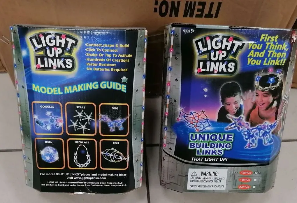 Zabawki Light Up Links świecące klocki do łączenia