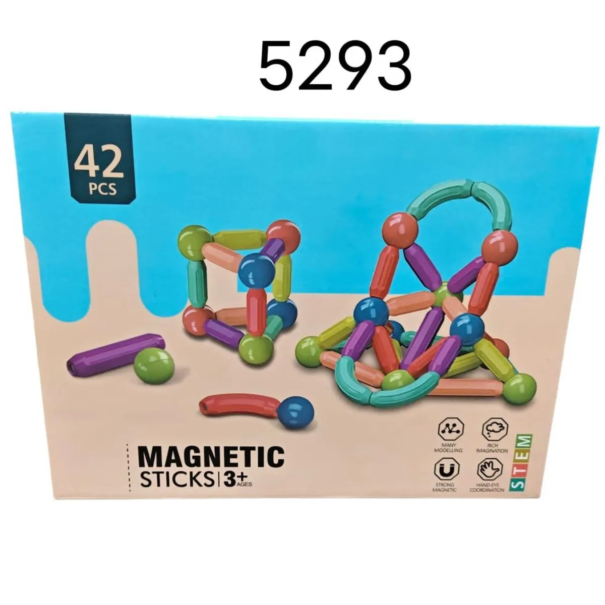 Zabawki Magnetyczne Sticks 42 PCS