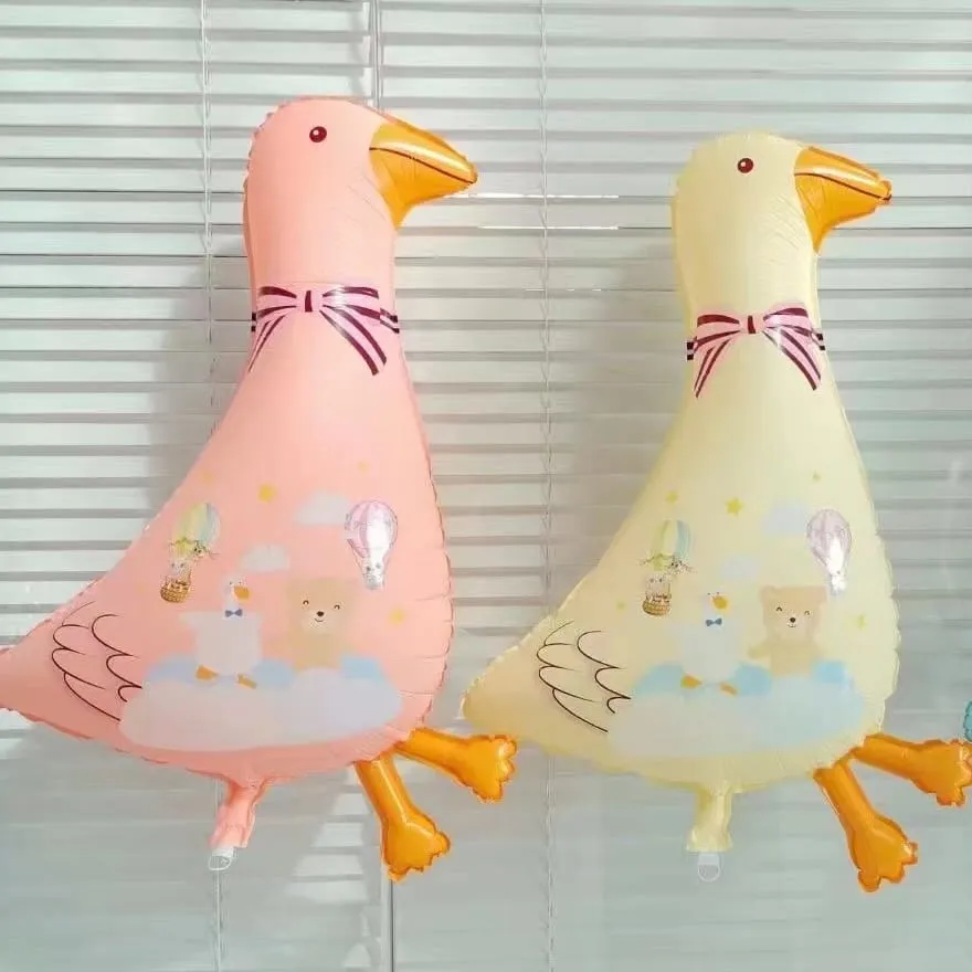 Balony foliowe kaczuszka różowa i żółta 50 szt