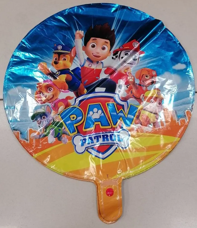 Balon foliowy Paw Patrol z uchwytem 50 szt/opak.