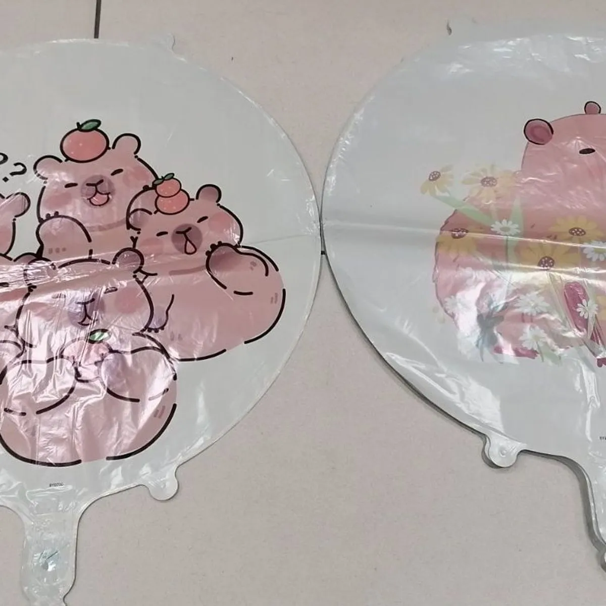 Balony z Hippo i Miśkami Różowe 50 szt