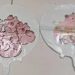 Balony z Hippo i Miśkami Różowe 50 szt