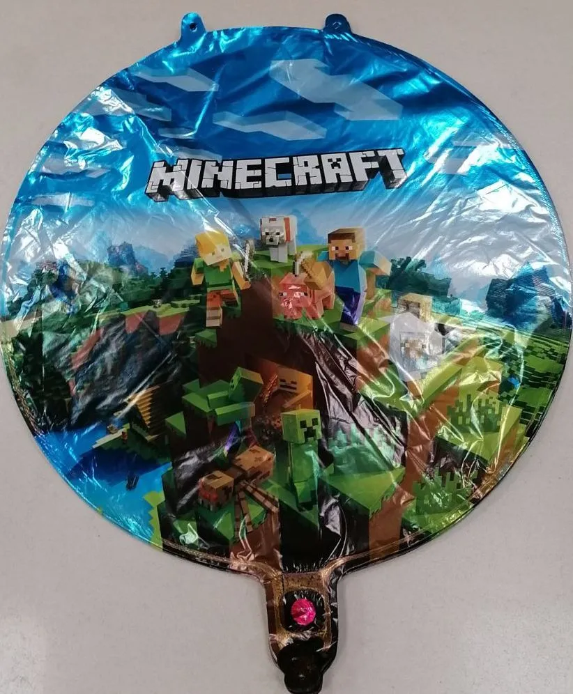 Balon foliowy Minecraft 12 cali niebieski