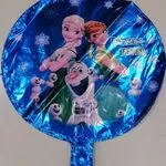 Balon foliowy Frozen Fever z postaciami, niebieski