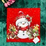 Poszewki 40x40 cm świąteczny bałwan z reniferem