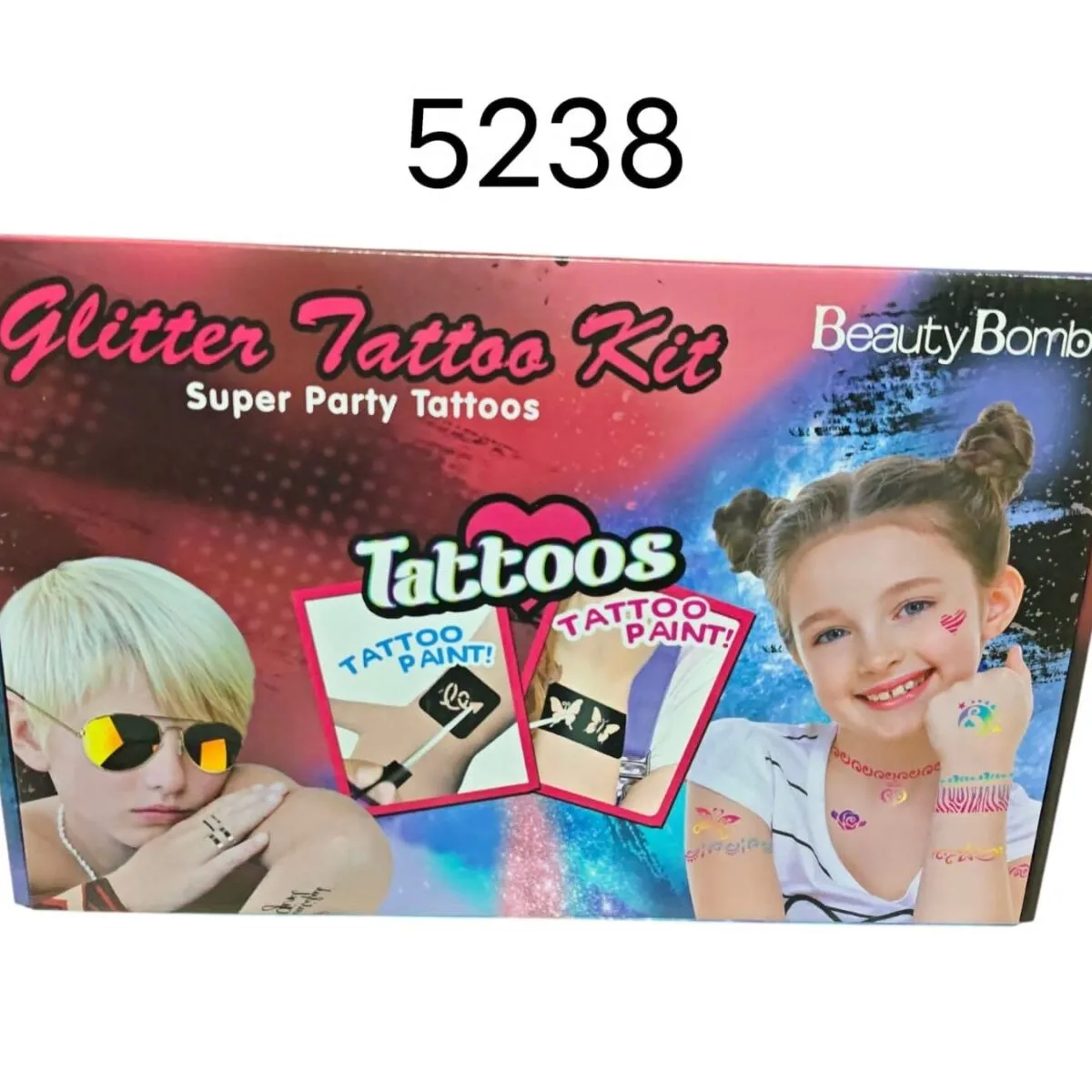 Zestaw do tatuaży brokatowych Glitter Tattoo Kit 52358