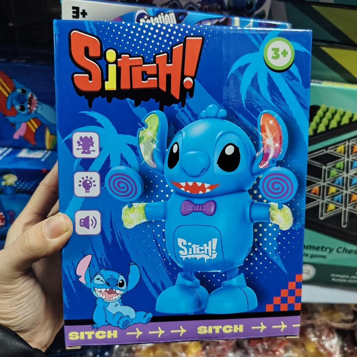 Zabawka taneczna Stitch z muzyką i światłem 3+