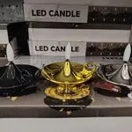 Świeca LED tealight w uchwycie metalicznym 12 szt