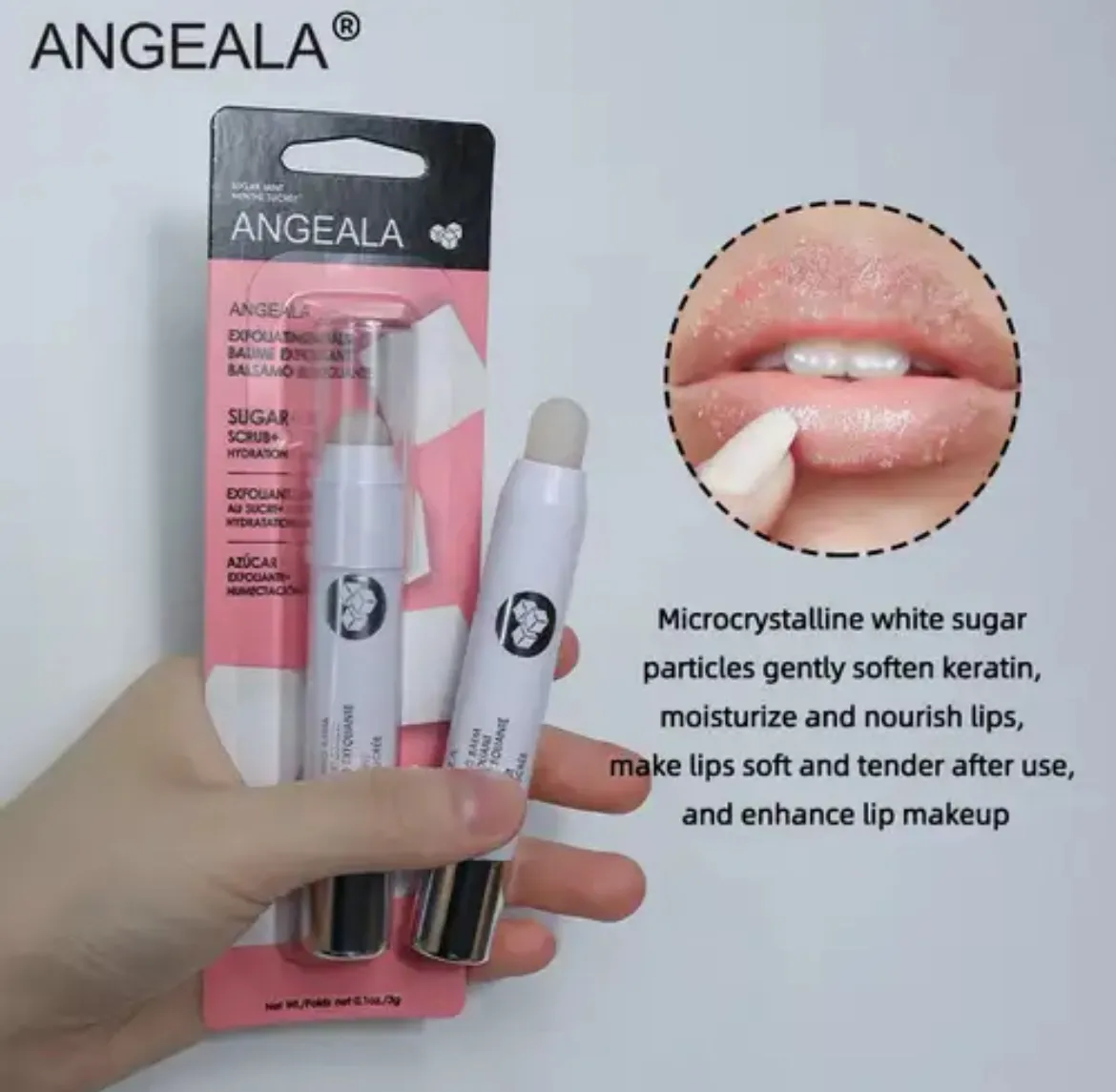 Cukrowy Peeling do Ust Angelaala Sugar Lip Scrub