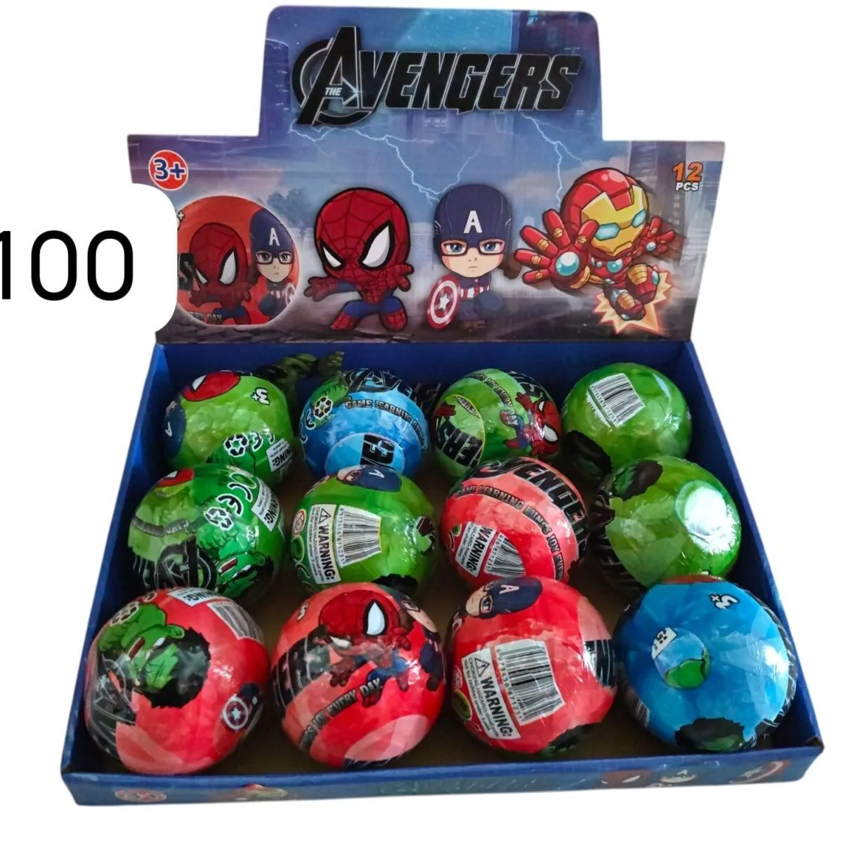 Zabawki Kula Avengers z figurkami - ekspozycja 12 szt