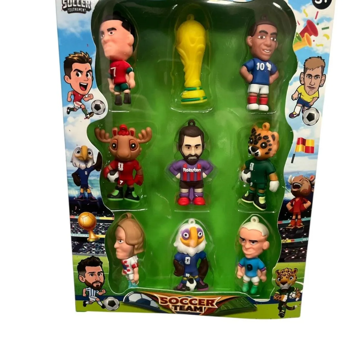Zestaw figurek Soccer Team z piłką i pucharem, 3+