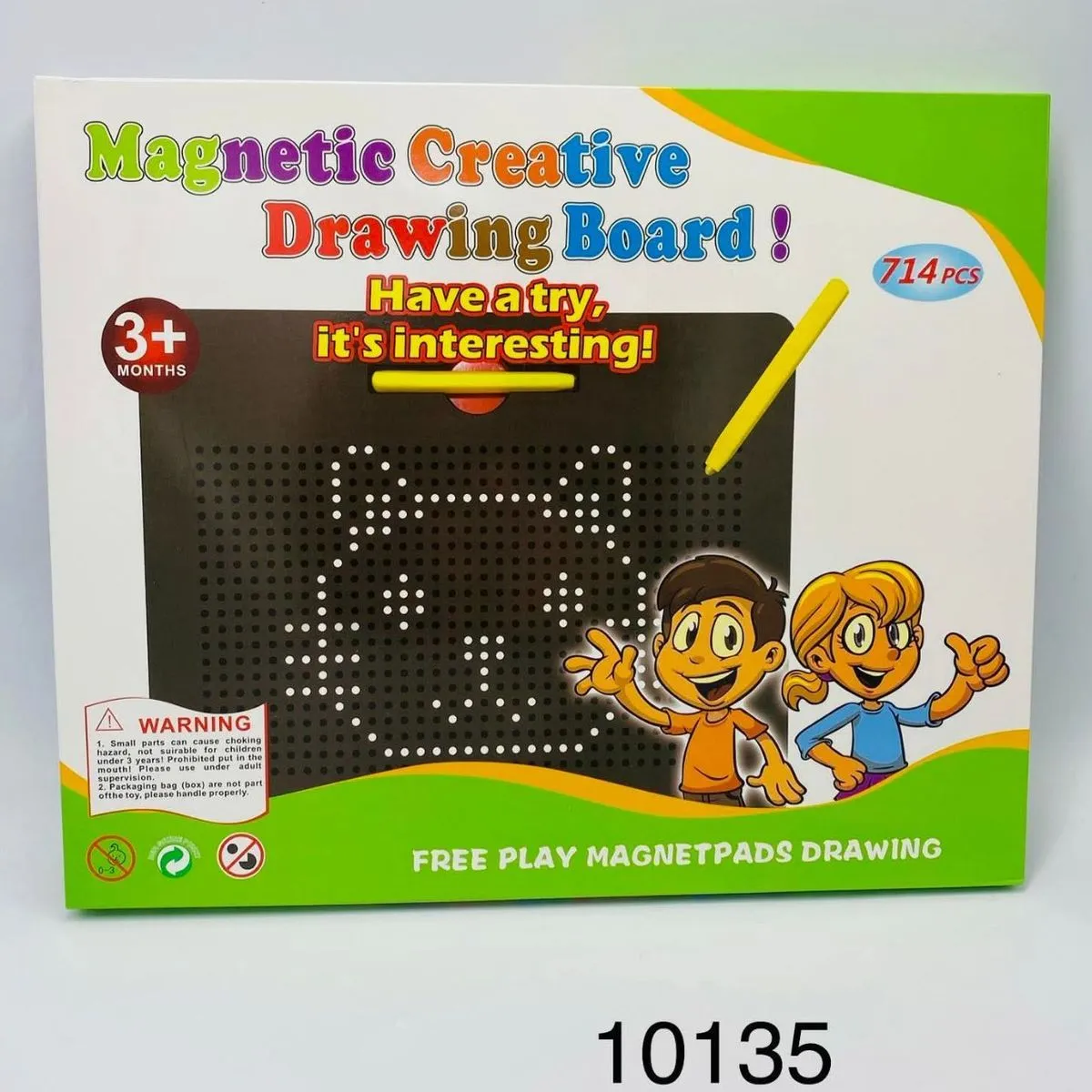 Tablica do rysowania magnetyczna kreatywna 3+ 714 pcs