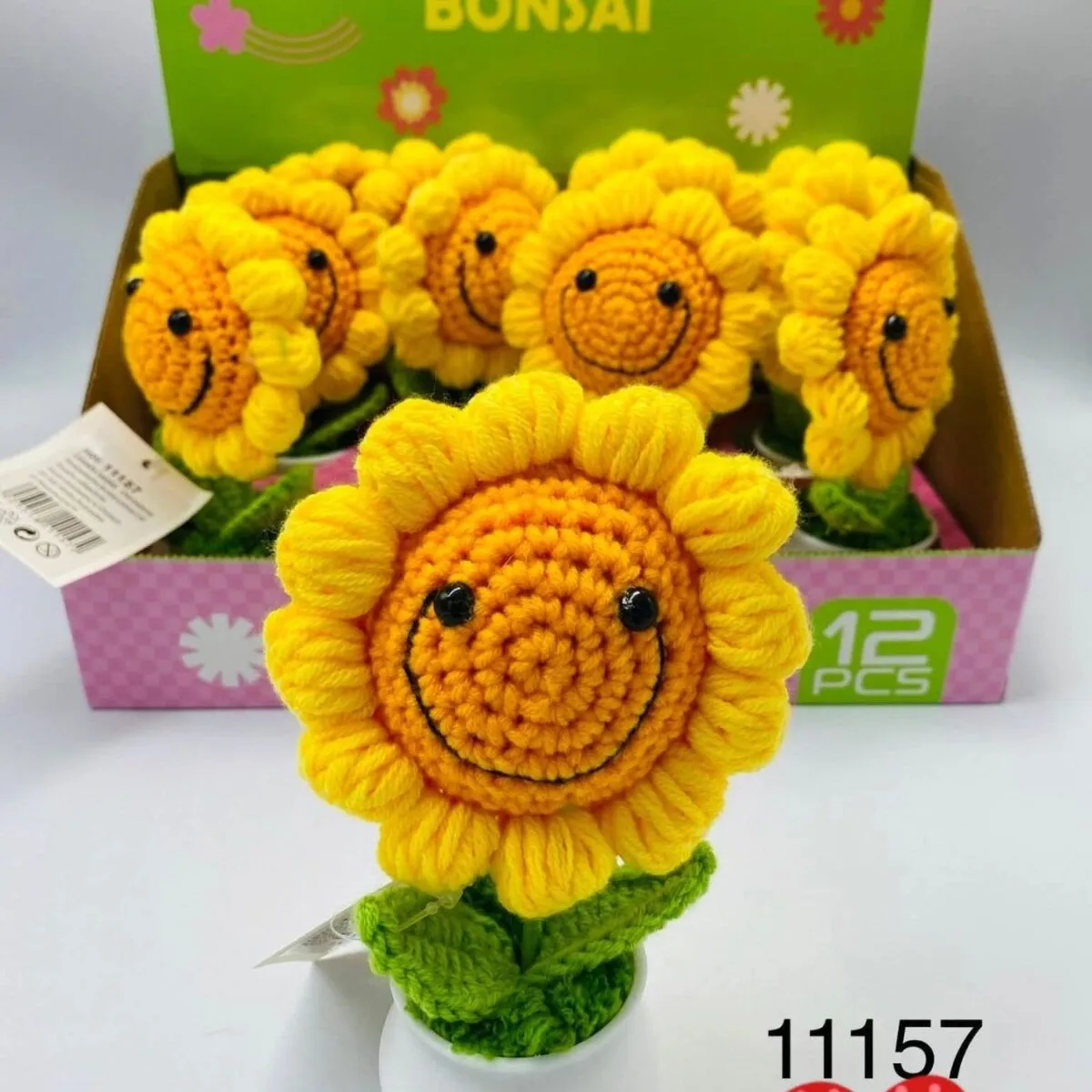 Zabawki Knitting Flower Bonsai - słoneczniki 12 szt