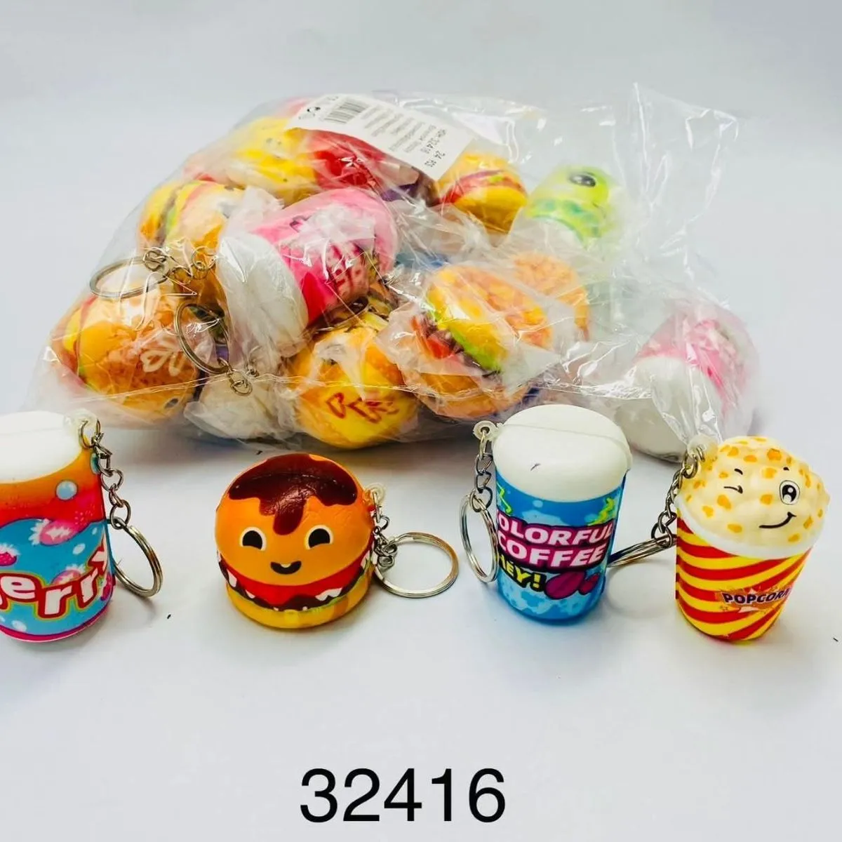 Breloki Zabawkowe Squishy Jedzenie i Napoje