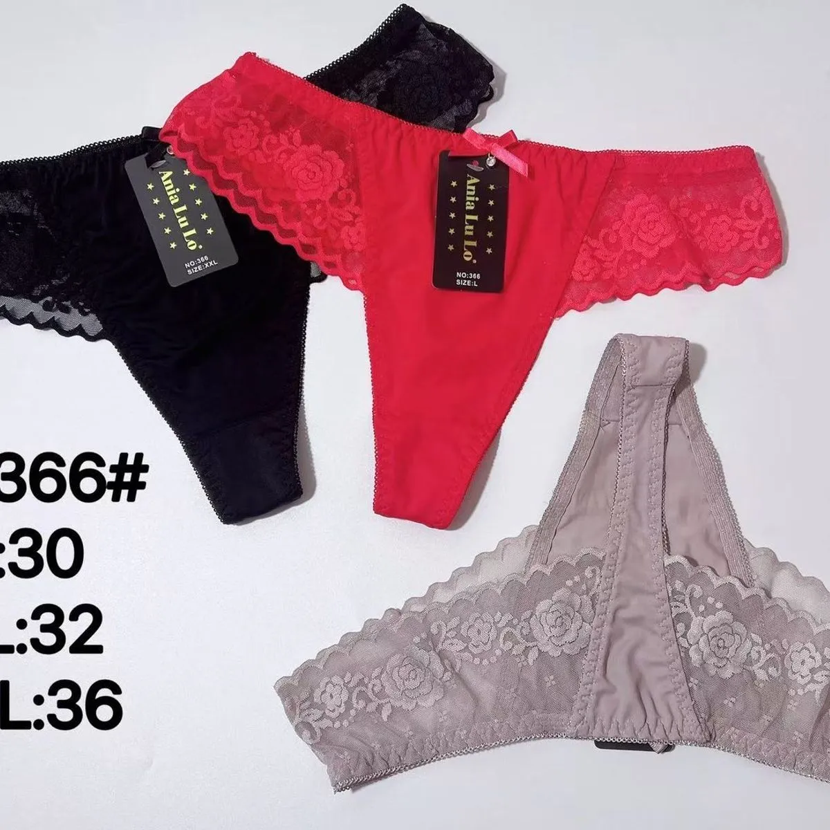 Majtki damskie stringi L-30, XL-32, XL-36 model No.366