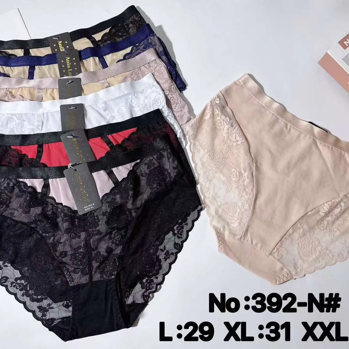 Majtki damskie koronkowe No:392-N# rozmiary L-XXXL