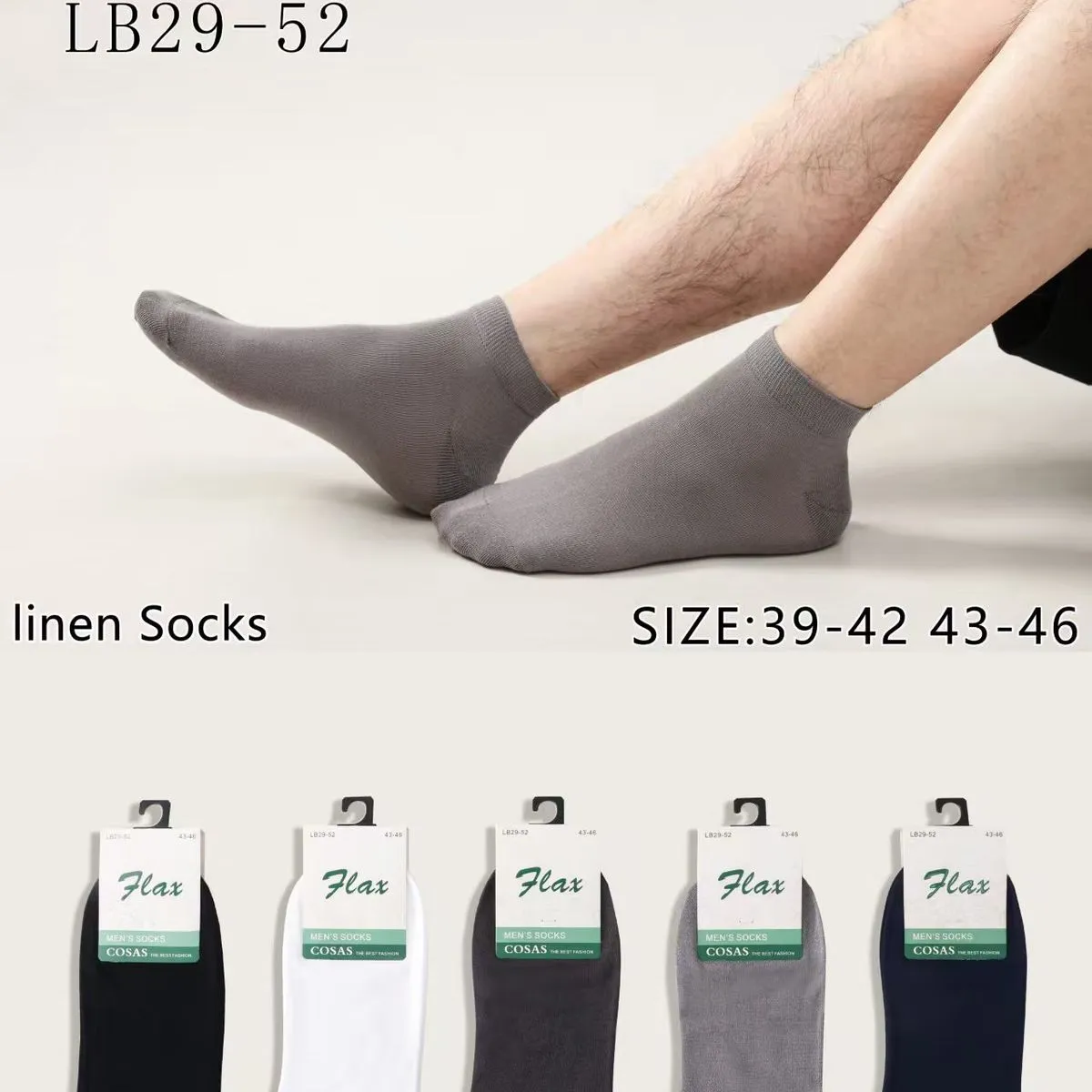 Skarpetki męskie COSASAS Linen Socks 120/52 rozmiar
