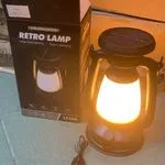 Lampka Retro LED solarna z USB Type-C LY168
