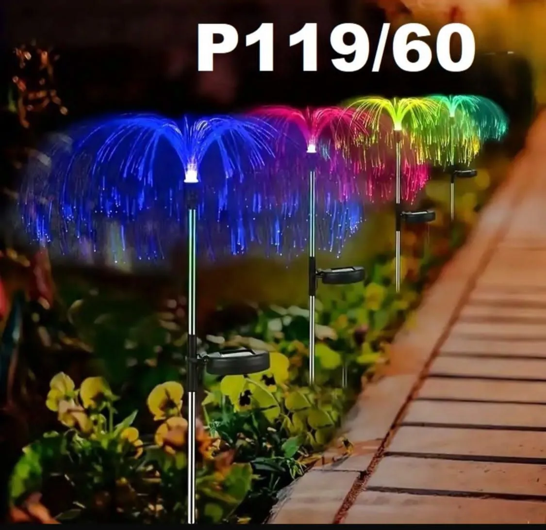 Lampki solarne dekoracyjne do ogrodu 2PCS P119/60