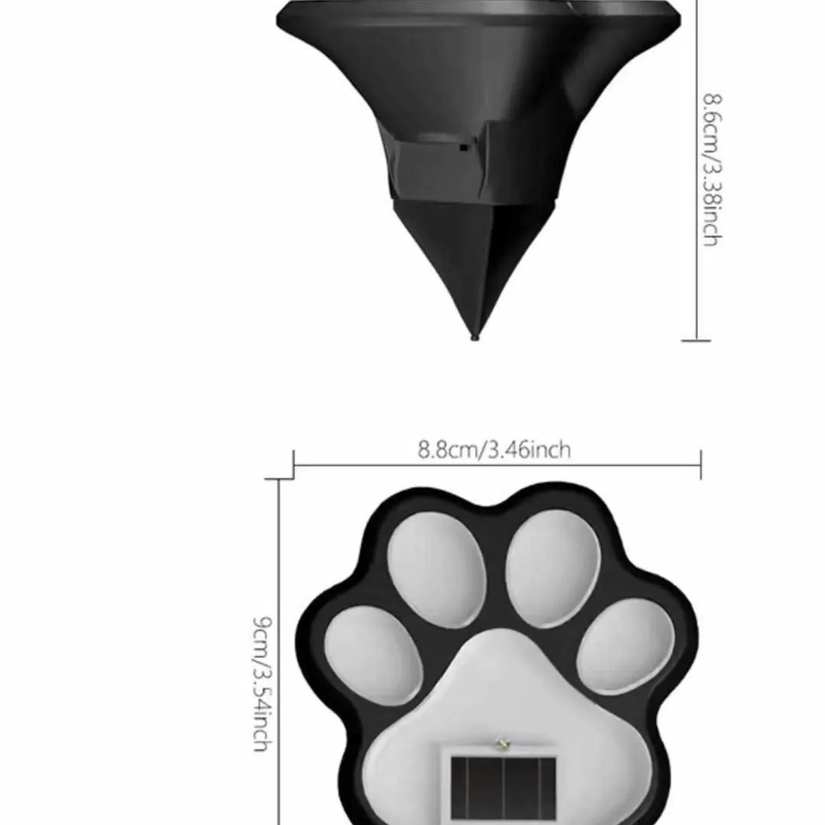 Lampki solarne ogrodowe 3PCS kształt łapy 8,6x8,3cm