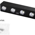 Lampka solarna ścienna 4 LED czarna