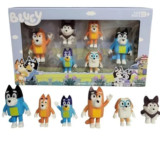 Zabawki Figurki Bluey 6PCS