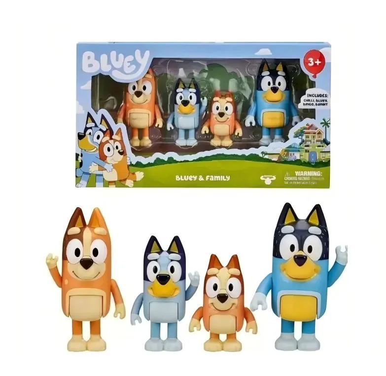 Zabawki Figurki Bluey Bluey & Family 4PCS 3+