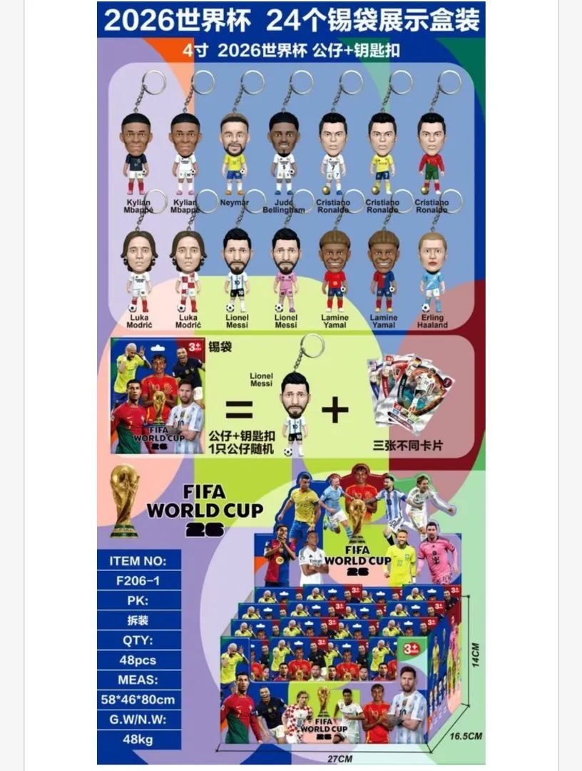 Figurki piłkarzy Mundial 2022 z breloczkiem 4 cm