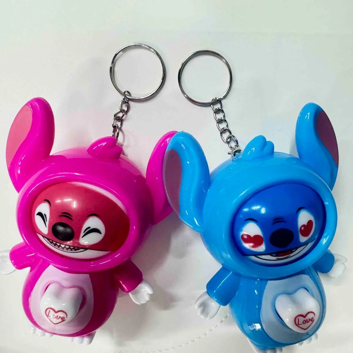 Zabawki Brelok Stitch Lilo & Stitch Różowy i Niebieski