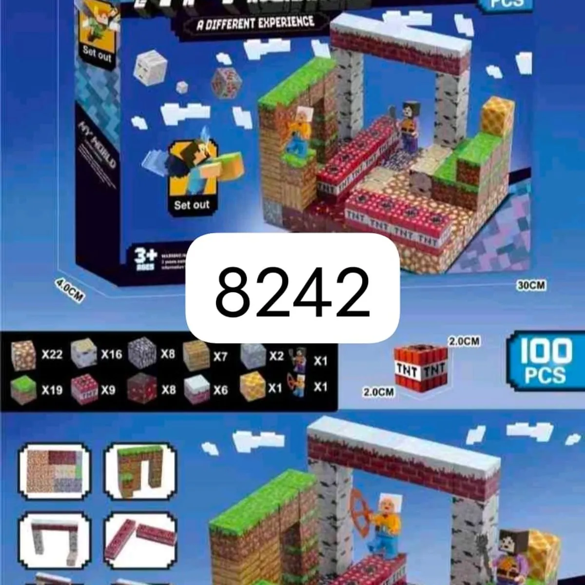 Zabawki Klocki Magnetyczne My World 100PCS 8242