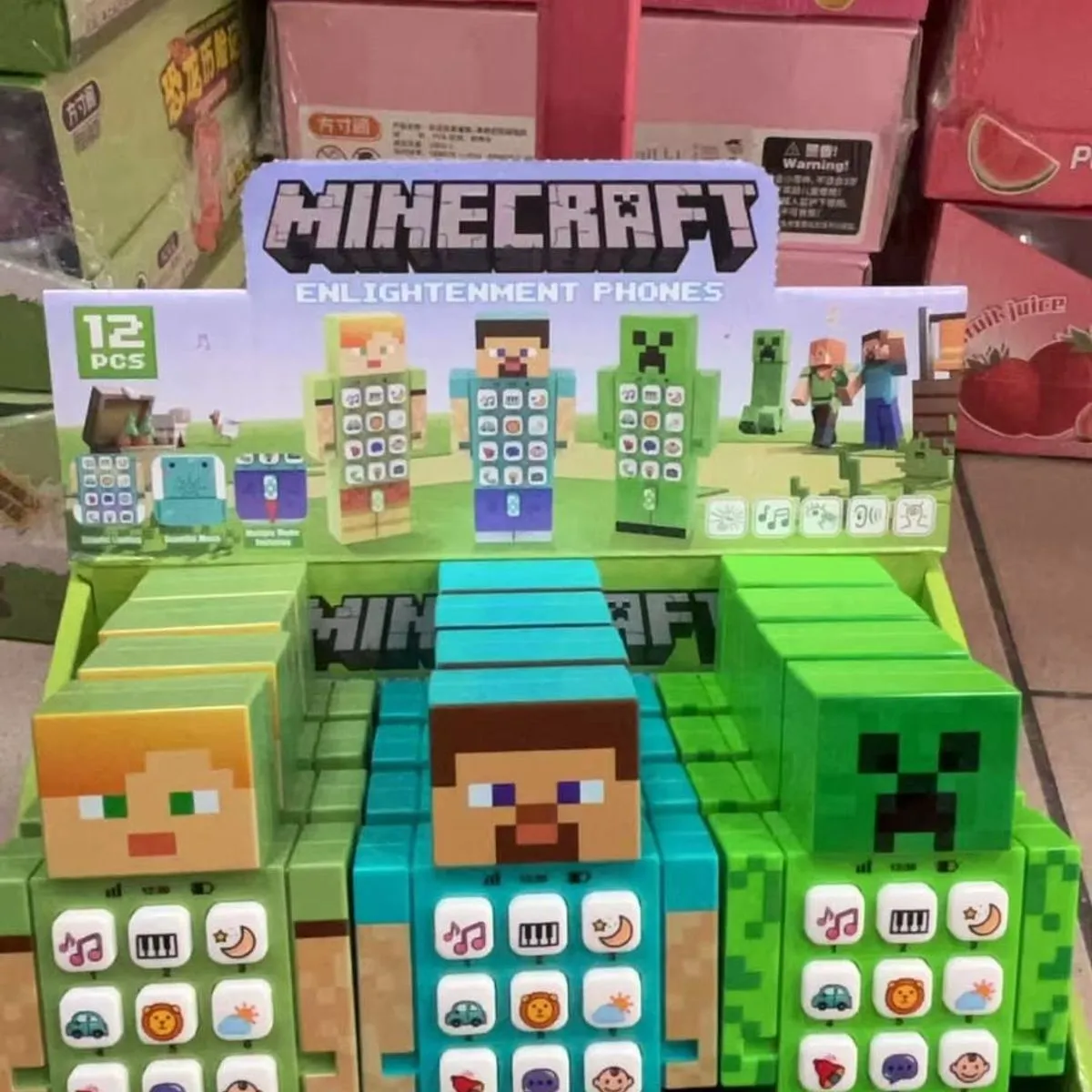 Zabawki Telefony Minecraft Steve Creeper Alex