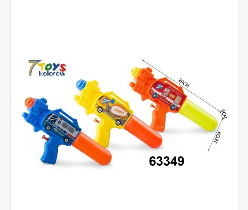 Pistolety na wodę strażackie 7TOYS kolorowe 23 cm