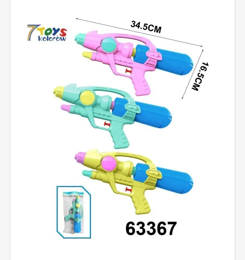 Pistolety na wodę 7Toys kolorowe 34,5 cm