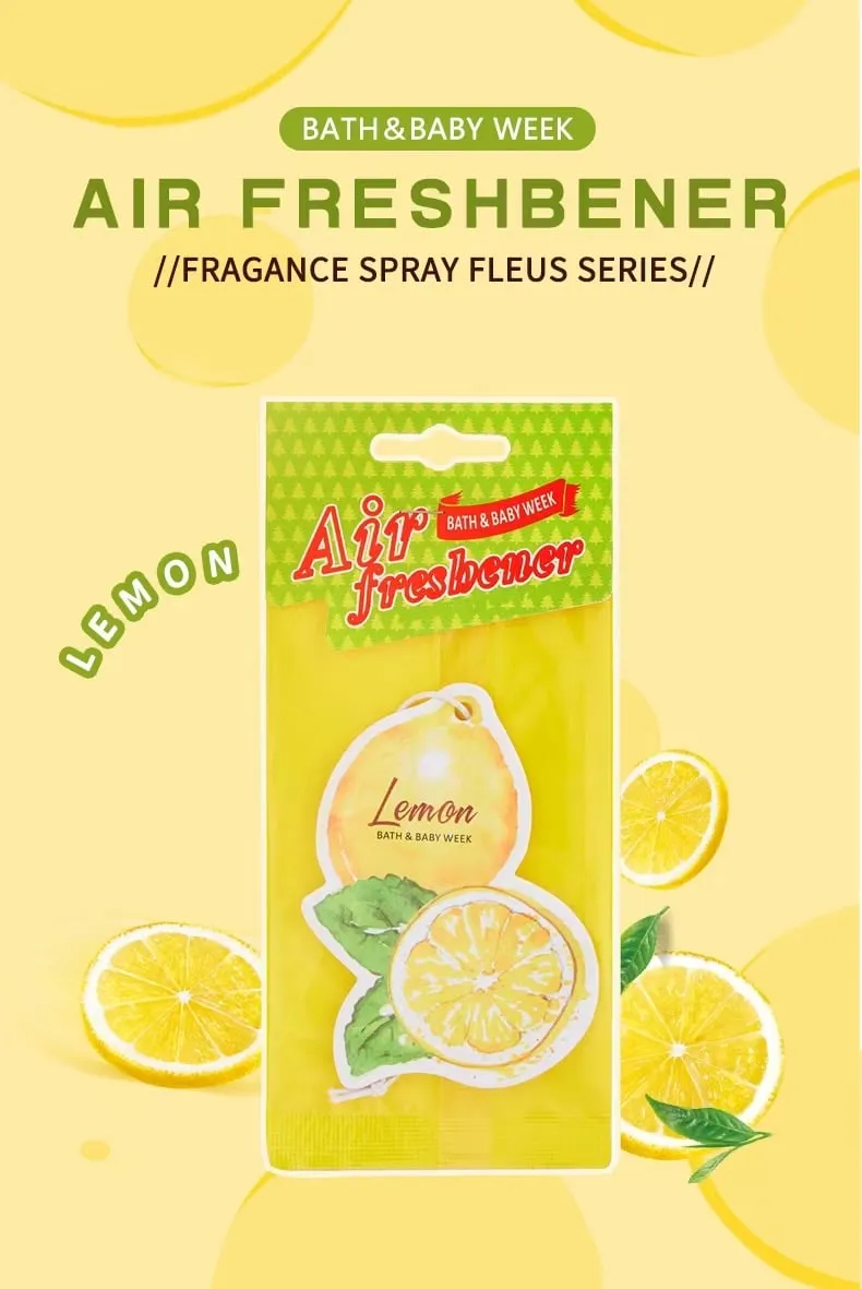 Suche Perfumy Wiszące do Samochodu Zapach Cytrynowy 24 szt.